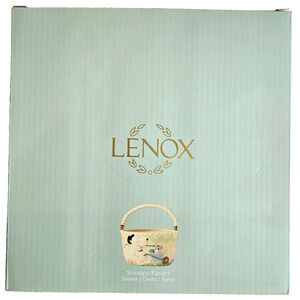 Lenox Peanuts‎ Snoopy & Woodstock Porcelain Easter Basket 895686.